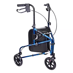3 Wheel Aluminum Rollator- Blue