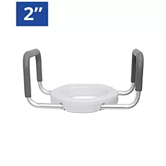 Standard Size 2” Raised Toilet Seat with Arms