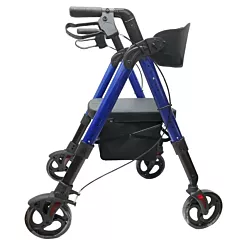 Aluminum Folding Bariatric Rollator- Blue