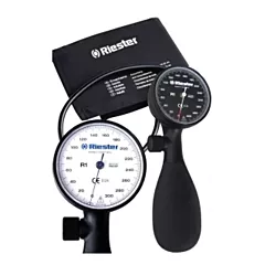 Riester R1 Shock-Proof Sphygmomanometer w/Adult Latex Free Cuff and Zipper Case (VMRI-1250-107)