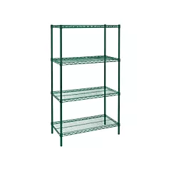 Kleton Heavy-Duty Green Epoxy Finish Wire Shelving