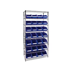 Kleton Heavy-Duty Wire Shelving Unit with Storage Bins