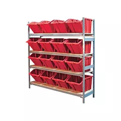 Kleton Wide Span Shelving with Jumbo Plastic Bins