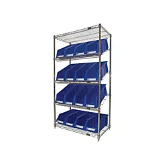 Kleton Slanted Wire Shelf with Bins