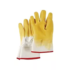 Showa Nitri-seal® Gloves, Large/10, Non-Knit, Cotton/Jersey, Rubber Latex, Dipped Palm (Oct-12)