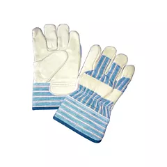 Gants Laurentide Lined Gloves, One Size, Cotton Fleece, Grain Cowhide, Safety, Rubberized (3019)
