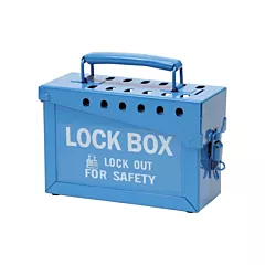 Brady Portable Metal Lock Box, 13 Max. No. of Padlocks, Blue (45190)