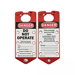 Brady Labeled Lockout Hasp, 6 Max. No. of Padlocks, Red (22075-R)