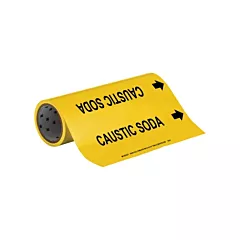 Brady Marqueurs de tuyau à profil rond «Caustic Soda»