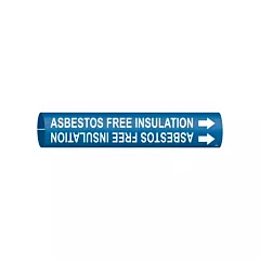 Brady Marqueur de tuyau «Asbestos Free Insulation»