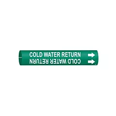 Brady Marqueur de tuyau «Cold Water Return»