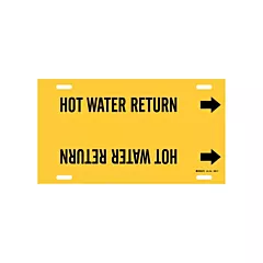 Brady Marqueur de tuyau «Hot Water Return»