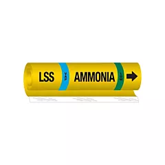 Brady Marqueur pour tuyau «LSS Vap Ammonia Low» pour l'ammoniac (IIAR)