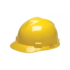 MSA V-Gard® Protective Caps - 1-Touch™ suspension, Quick-Slide, Yellow, Non-Vented, CSA Type 1/ANSI Type I, ANSI Class E/CSA Class E (10057443)