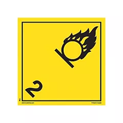 Incom Top Tape & Label Oxidizing Gases TDG Shipping Labels
