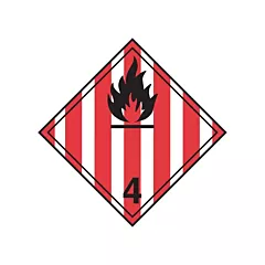 Incom Top Tape & Label Flammable Solids TDG Shipping Labels