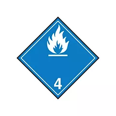 Incom Top Tape & Label Water Reactive Substances TDG Shipping Labels