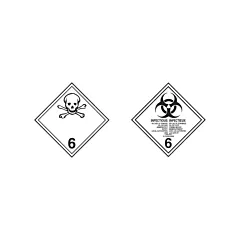 Incom Top Tape & Label Toxic Materials TDG Shipping Labels