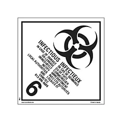 Incom Top Tape & Label Infectious Substances TDG Shipping Labels