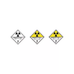 Incom Top Tape & Label Category 1 Radioactive Materials TDG Shipping Labels