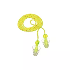3M Bouchons d'oreilles réutilisables à trois brides E-A-R(MC), Avec cordon, 26 NRR dB, Taille unique, CSA classe AL, Vrac - Sac en poly (P3001)