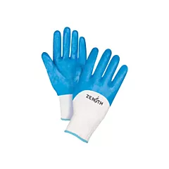 Zenith Safety Products Seamless-Knit Medium-Weight Coated Gloves, X-Large/10, 13 Gauge, Cotton, Nitrile, 3/4 Dipped