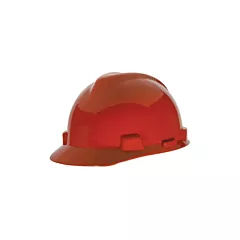 MSA Super-V® Hard Hat, Ratchet, Red, Non-Vented, CSA Type 2/ANSI Type I/ANSI Type II, ANSI Class E/CSA Class E (C217095)