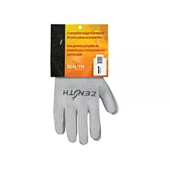 Zenith Safety Products Natural Rubber Comfort-Lined Coated Gloves, Large/9, 10 Gauge, Polyester/Cotton, Rubber Latex, Dipped Palm