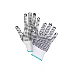 Zenith Safety Products Gants tricotés deux côtés à pois, T-Grand, Poly/coton, Deux côtés, 7 Calibre, Blanc