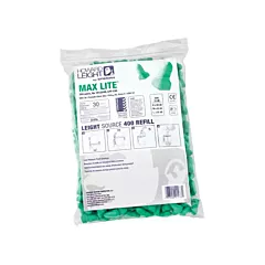 Honeywell Howard Leight™ Maximum Lite Single-Use Earplugs, Uncorded, 30 NRR dB, One-Size, CSA Class AL, Bulk - Polybag (LPF-LS4-REFILL)