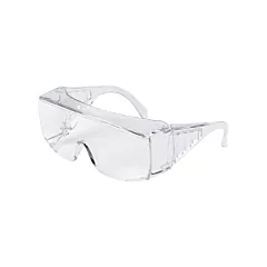 Crews 98 Series XL OTG Safety Glasses, CSA Z94.3/ANSI Z87+, Clear, None (9800XL)