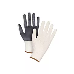 Zenith Safety Products Palm-Coated String Knit Gloves, Large, Poly/Cotton, Single Sided, 7 Gauge, White
