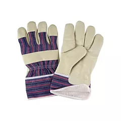 Zenith Safety Products Comfort Winter-Lined Work Gloves, Large, Cotton Fleece, Grain Pigskin, Safety, Starched