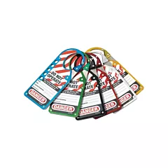 Master Lock Labeled Snap-on Hasps, 5 Max. No. of Padlocks, Silver (427AST)