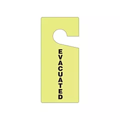 Accuform Signs Affichette de porte signalétique « Evacuated », 9