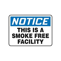 Accuform Signs Enseigne « This Is A Smoke Free Facility »
