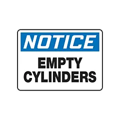Accuform Signs Enseigne « Empty Cylinders »