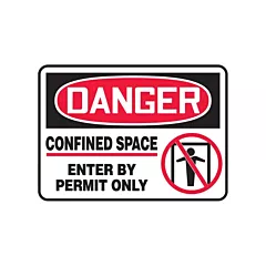 Accuform Signs Enseigne « Confined Space Enter By Permit »