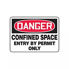 Accuform Signs Enseigne « Confined Space Entry By Permit »