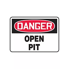 Accuform Signs Enseigne « Open Pit »