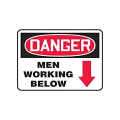 Accuform Signs Enseigne « Men Working Below »