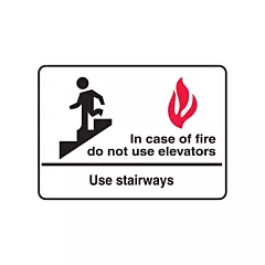 Accuform Signs Enseigne « In Case of Fire Do Not Use Elevators »