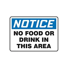Accuform Signs Enseigne « No Food or Drink »