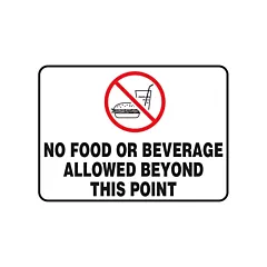 Accuform Signs Enseigne « No Food or Beverage »