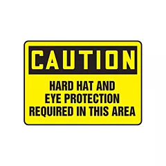 Accuform Signs Enseigne « Hard Hat & Eye Protection Required »