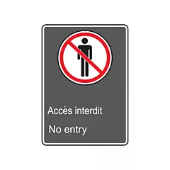 Accuform Signs Enseigne de sécurité CSA « Accès Interdit / No Entry »
