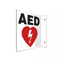 Accuform Signs Panneau de sécurité phosphorescent « AED » Projection(MC)