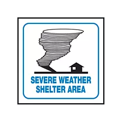 Accuform Signs Enseigne Projection(MC) « Severe Weather Shelter Area »