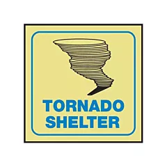 Accuform Signs Panneau de sécurité phosphorescent « Tornado Shelter » Projection(MC)