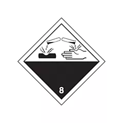 Accuform Signs TDG Labels - Corrosive - 100 mm x 100 mm (4